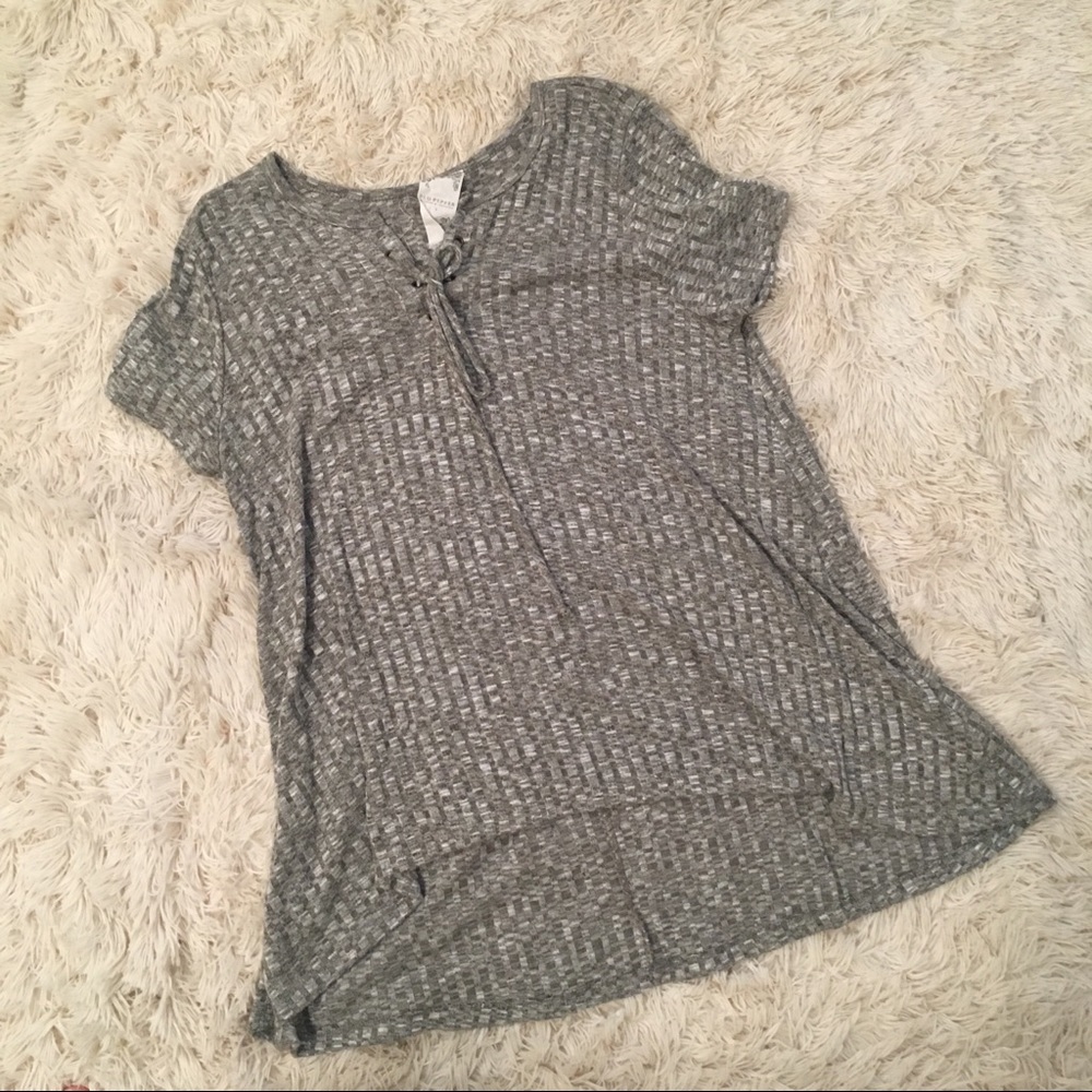 Blu Pepper Lace Up Knit Sweater